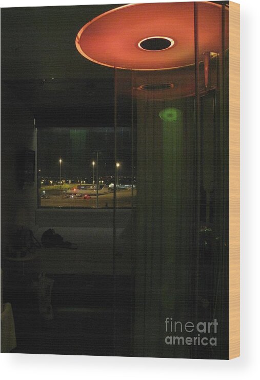 Citizenm Wood Print featuring the photograph Alien Airport Hotel by Ausra Huntington nee Paulauskaite