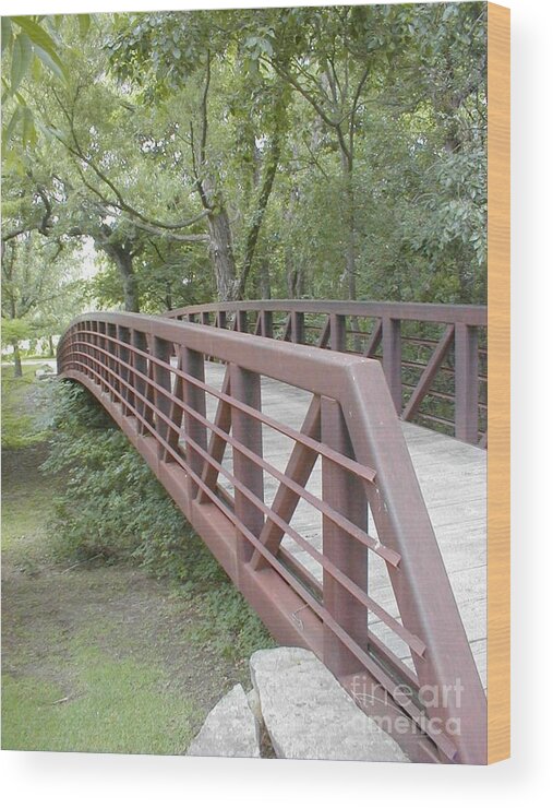 Bridge Wood Print featuring the photograph Bridge to Beyond by Vonda Lawson-Rosa
