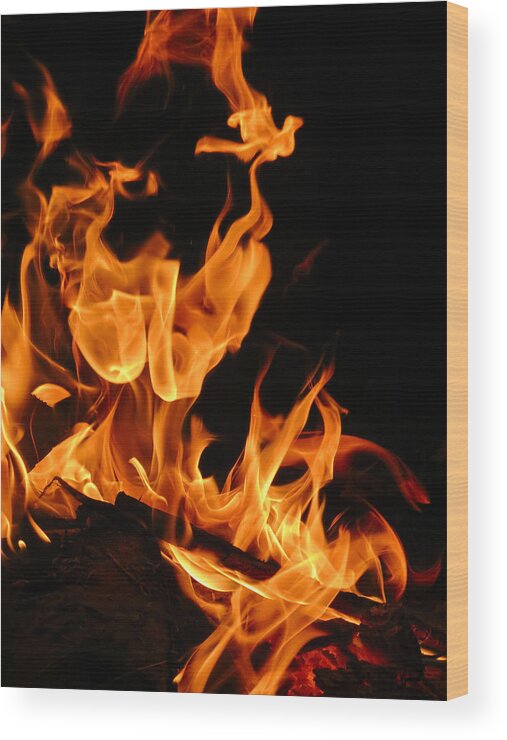 Flame Wood Print featuring the photograph Cloaked Figure by Azthet Photography