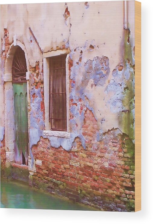 Venice Wood Print featuring the photograph Crumbling Venetian Beauty by Christiane Kingsley