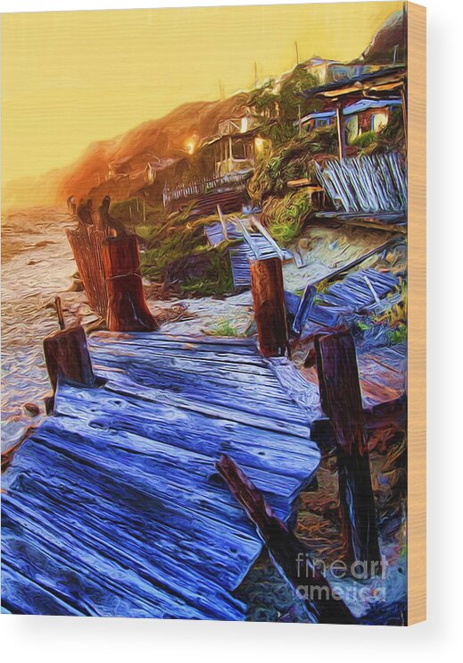 Beach Wood Print featuring the photograph Crystal Cove Boardwalk by Tom Griffithe
