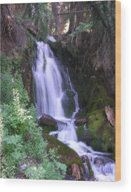 Waterfalls Wood Print featuring the photograph Crystal by Jerry Cahill