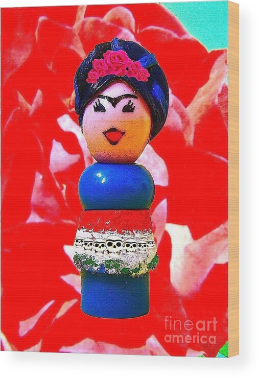 Frida Kahlo Wood Print featuring the photograph Free Dugh by Ricky Sencion