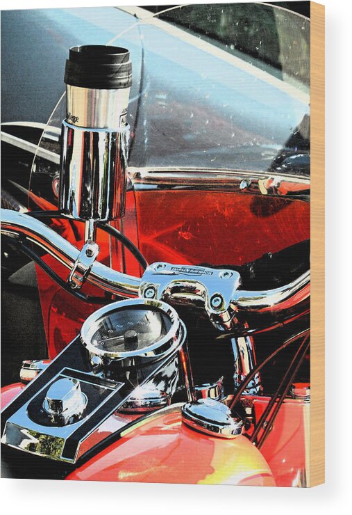 Harley Davidson Wood Print featuring the photograph Harley Me Up 2 by Cyryn Fyrcyd