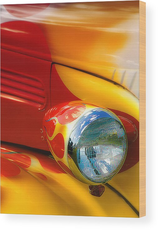 Hot Rod Photography Wood Print featuring the digital art Hot rod RGB 01 by Kevin Chippindall