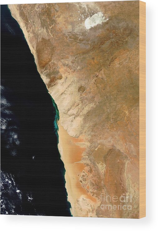 Namibia Wood Print featuring the photograph Hydrogen Sulfide Eruption Off Namibia by Nasa