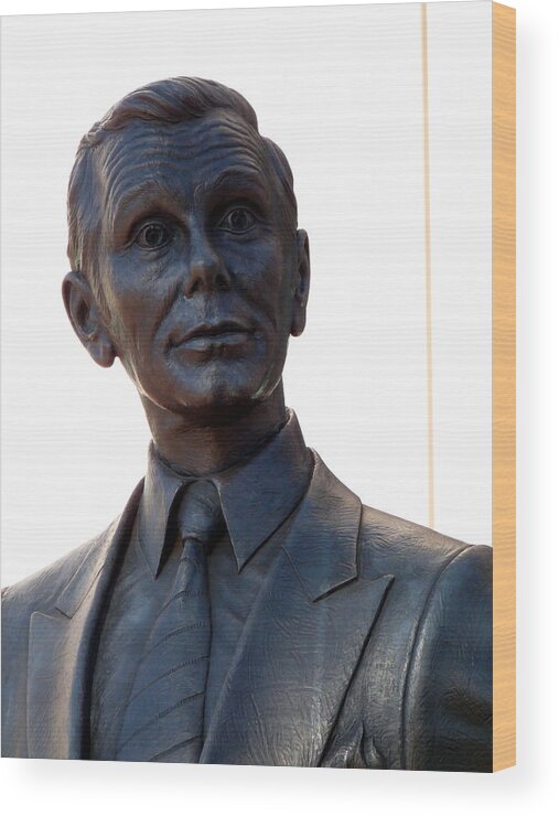 Johnny Carson Wood Print featuring the photograph Johnny Carson by Jeff Lowe