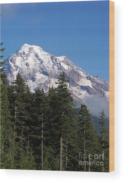 Mt Rainier Wood Print featuring the photograph Mt. Rainier North Side by Charles Robinson