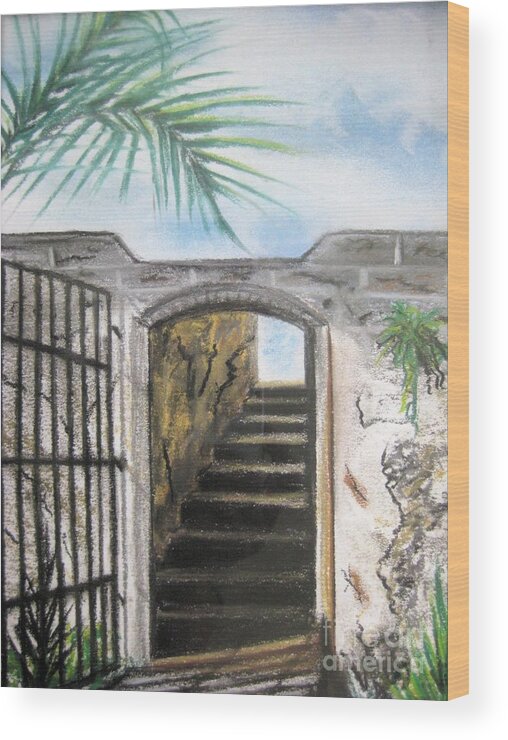 Passage Wood Print featuring the pastel Passage by Judy Via-Wolff