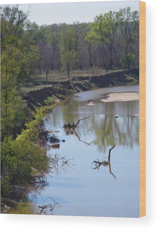 Texas Wood Print featuring the photograph Red River Calm by Gale Cochran-Smith