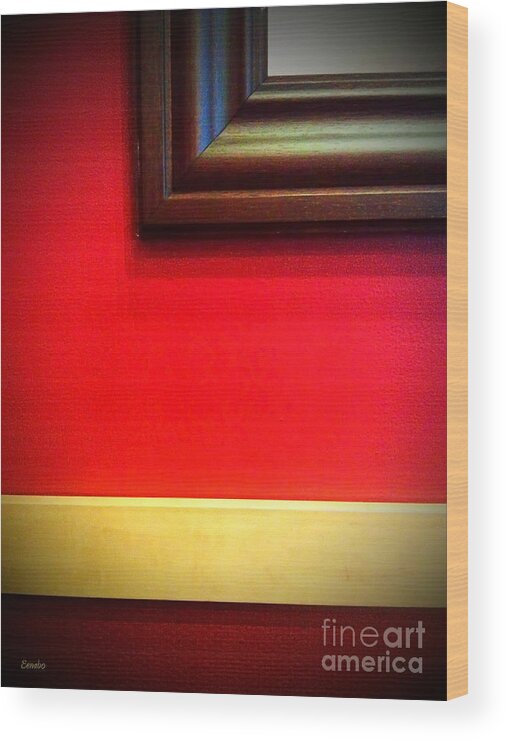 Red Wood Print featuring the photograph Red Wall by Eena Bo
