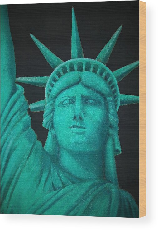 North America Wood Print featuring the photograph Statue of Liberty ... by Juergen Weiss