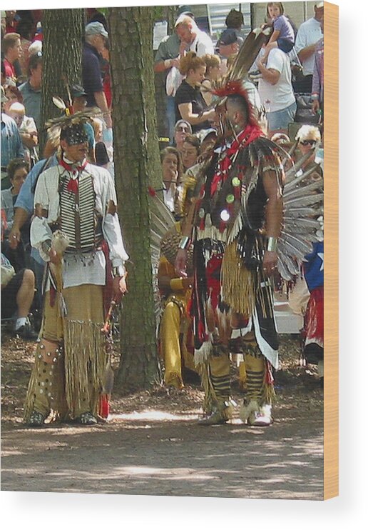 Nanticoke Wood Print featuring the photograph SubChiefs at Pow Wow by Emery Graham