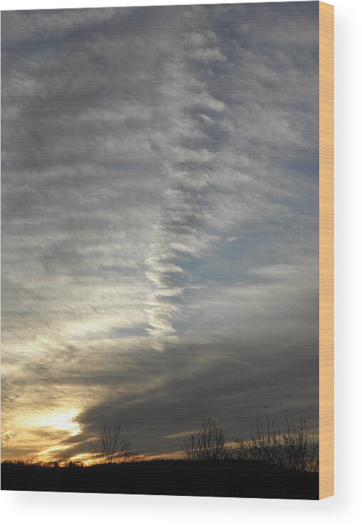 Clouds Wood Print featuring the photograph Swrils of clouds by Kim Galluzzo