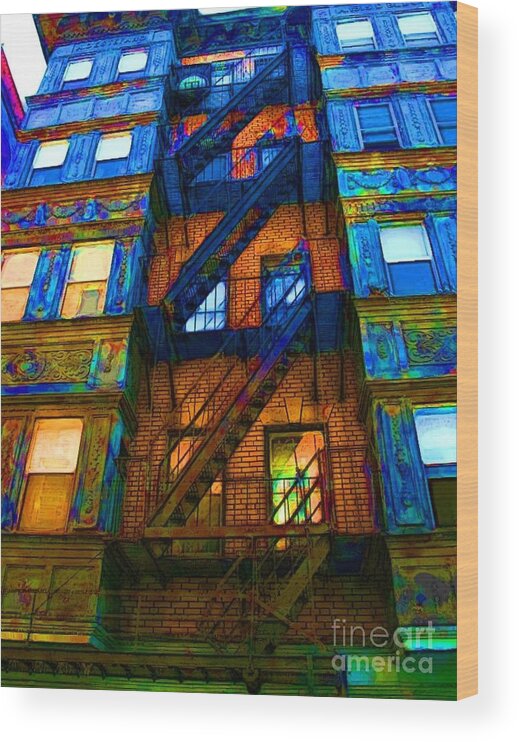 Apartments Wood Print featuring the photograph Winding Up by Julie Lueders 