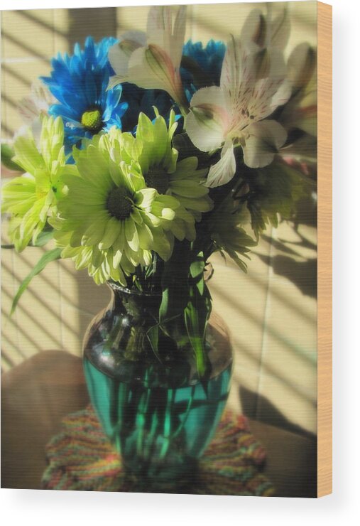 Flowers Wood Print featuring the photograph Floral Bouquet 2 #1 by Anita Burgermeister
