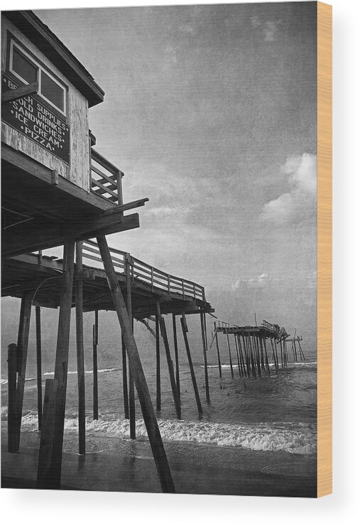 Frisco Pier Wood Print featuring the photograph Frisco Pier #1 by AnneMarie Welsh