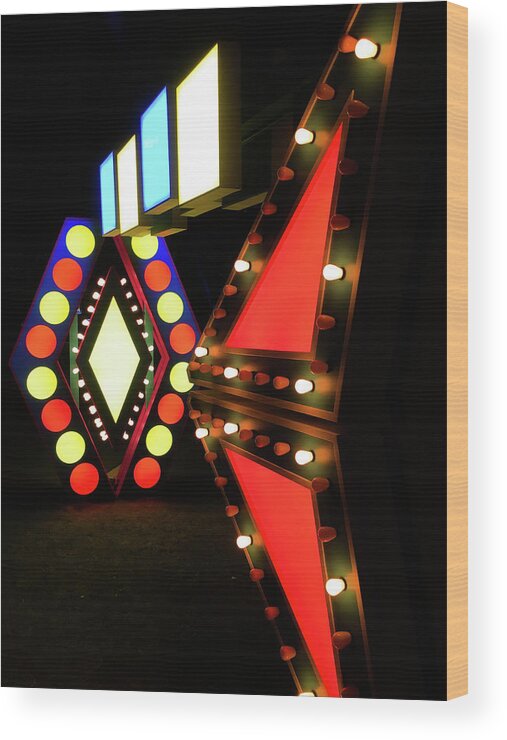 #lightcitybaltimore Wood Print featuring the photograph Illuminated Designs #1 by Mark Dodd