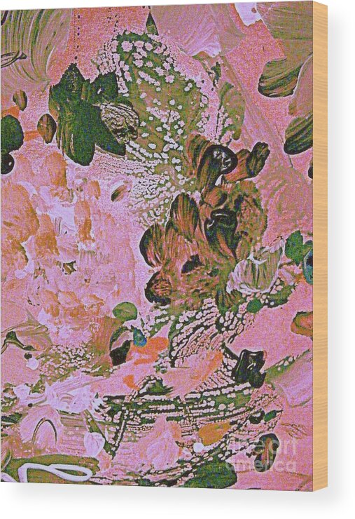 Digital Abstract Flower Painting Wood Print featuring the digital art November Light #2 by Nancy Kane Chapman