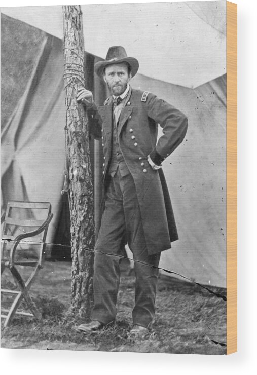 1860s Wood Print featuring the photograph The Civil War. Ulysses S. Grant. 1864 by Everett