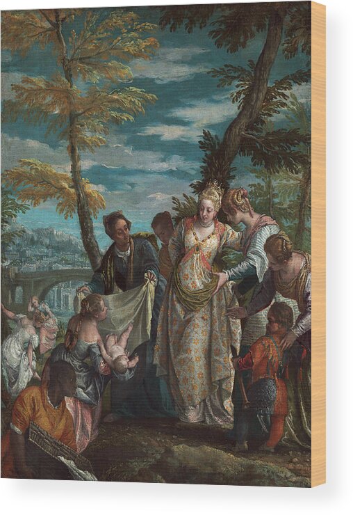 Veronese Wood Print featuring the painting The Finding of Moses #2 by Veronese