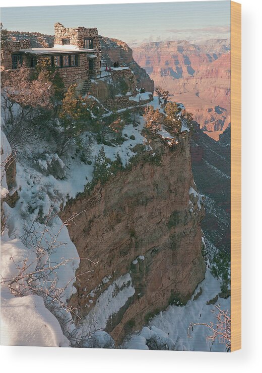 Lookout Studio Wood Print featuring the photograph 10419 Lookout Studio at Grand Canyon by John Prichard