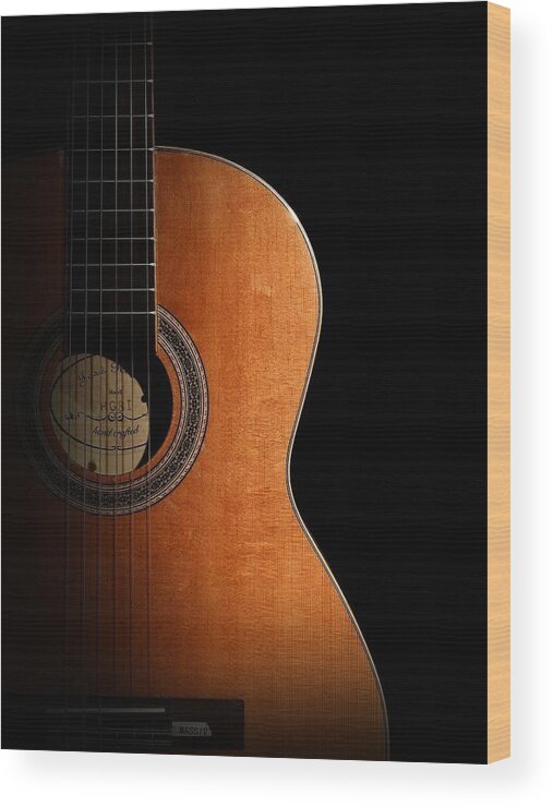 Guitar Wood Print featuring the photograph Guitar #27 by Mariel Mcmeeking