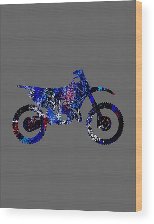Dirt Bike Wood Print featuring the mixed media Dirt Bike Collection #3 by Marvin Blaine