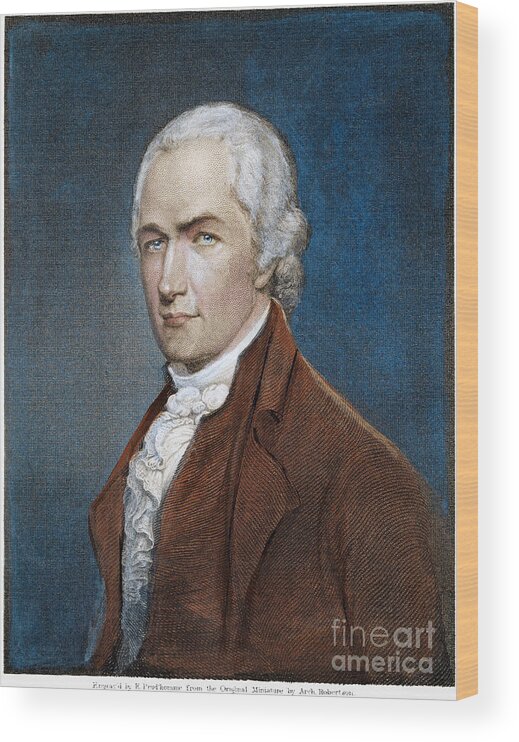 18th Century Wood Print featuring the photograph Alexander Hamilton #6 by Granger