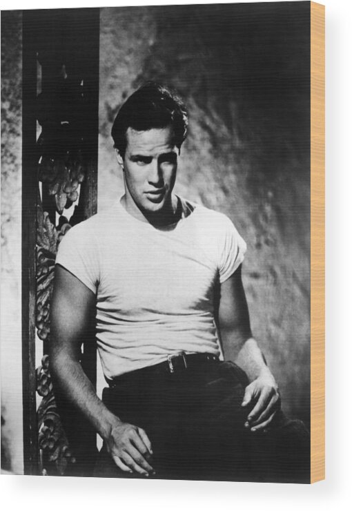 1950s Movies Wood Print featuring the photograph A Streetcar Named Desire, Marlon by Everett