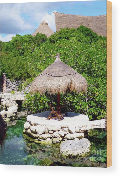 Tropical Wood Print featuring the photograph A Tropical Place To Relax by Francesca Mackenney
