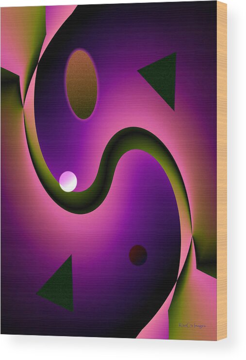 Abstract Painting Wood Print featuring the digital art Abstract 515 6 by Kae Cheatham