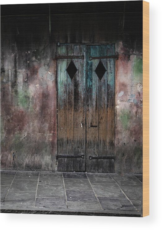 Door Wood Print featuring the photograph Aged and erie door by Jeff Kurtz
