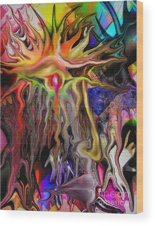 Alberich Wood Print featuring the digital art Alberich the Sorcerer by Mimulux Patricia No