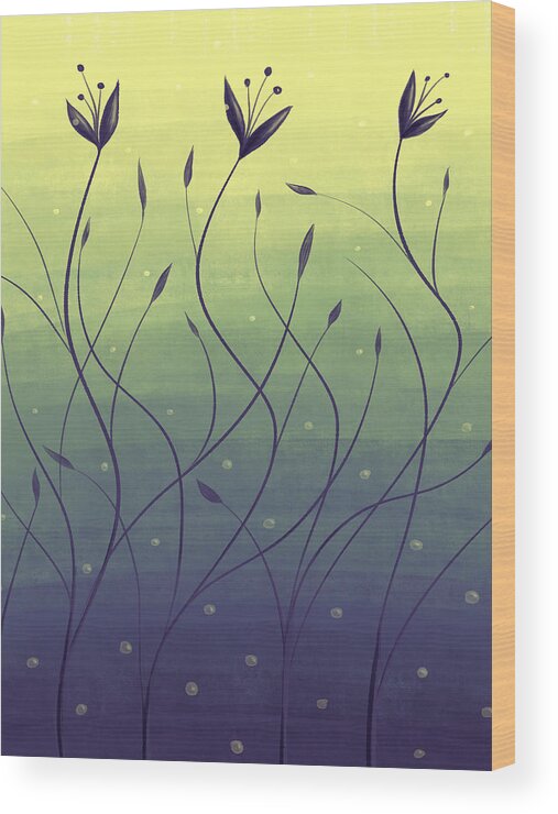 Algae Wood Print featuring the digital art Algae Plants In Green Water by Boriana Giormova