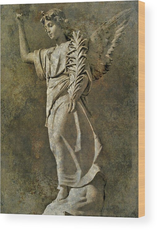 Angel Wood Print featuring the photograph Angel 23 by Maria Huntley