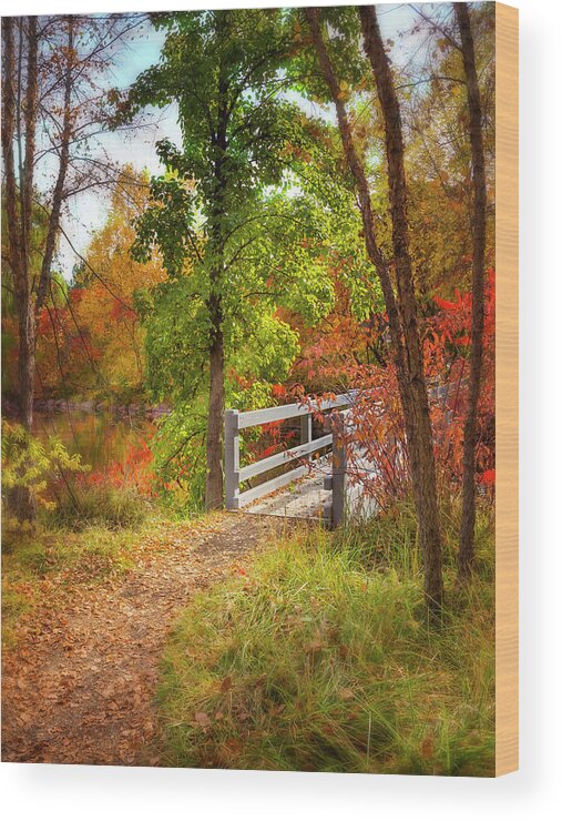 5dmkiv Wood Print featuring the photograph Autumn Bridge by Mark Mille