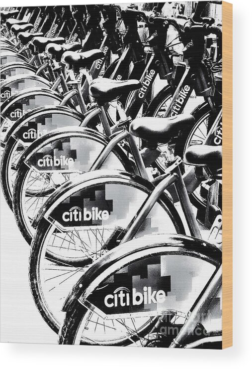 Bike Wood Print featuring the photograph Bike fleet by Diana Rajala