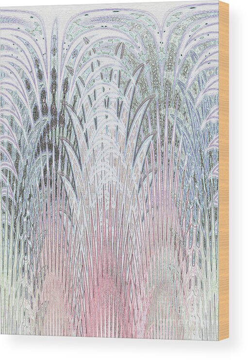 Botany Wood Print featuring the digital art 	Botanical Weave				 by Ann Johndro-Collins