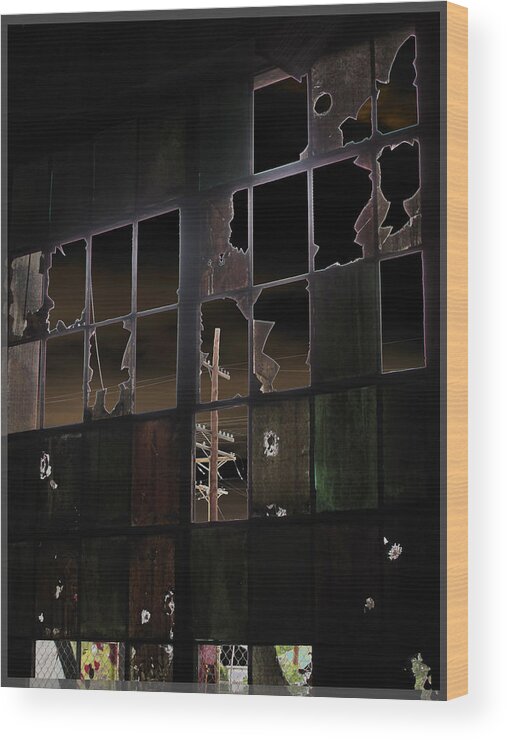  Wood Print featuring the photograph Broken Window Images by Feather Redfox