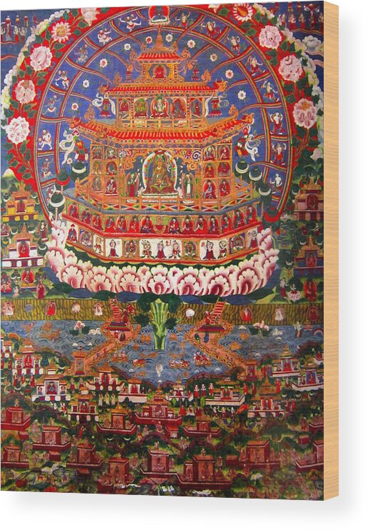 Buddhism Wood Print featuring the painting Buddhist Painting by Steve Fields