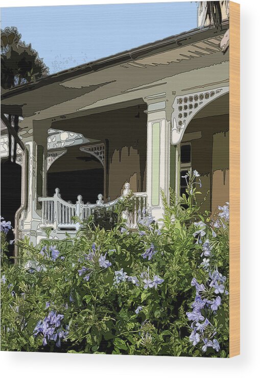 Architecture Wood Print featuring the photograph Cane Garden Flowers by James Rentz