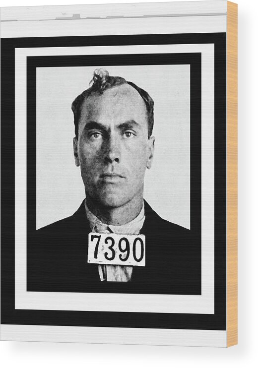 Carl Panzram Under The Alias Jefferson Baldwin 1915 Color Added 2016 Wood Print featuring the photograph Carl Panzram under the alias Jefferson Baldwin 1915 color added 2016 by David Lee Guss