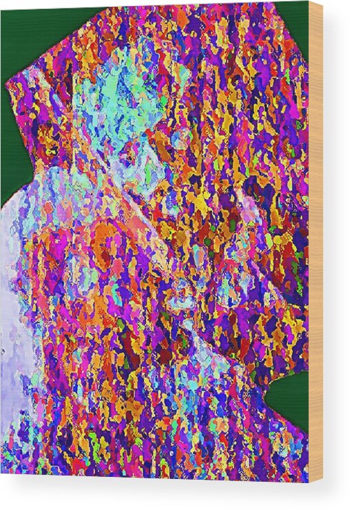 Modern Abstract Paintings Wood Print featuring the digital art Cascade by Dan Twyman