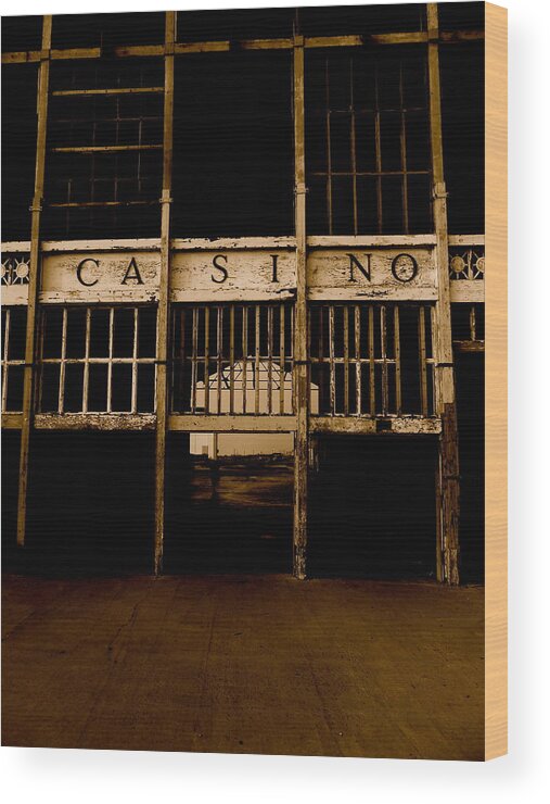 Building Wood Print featuring the photograph Casino by Joe Burns