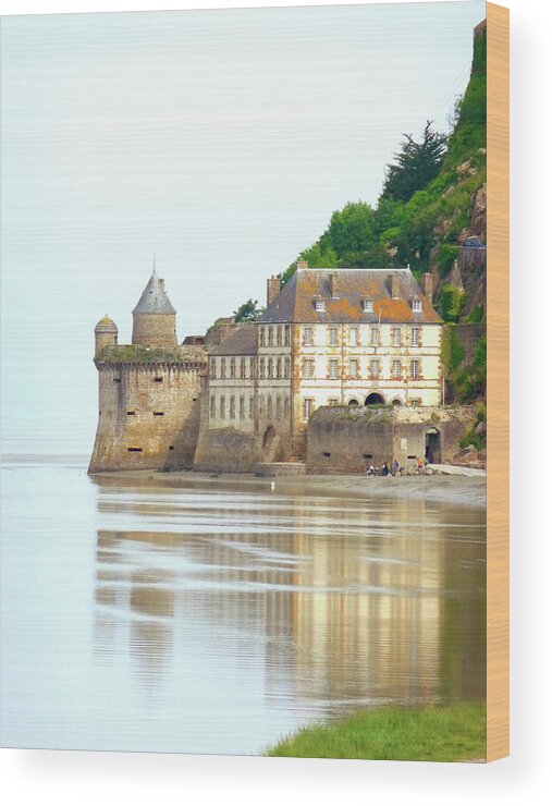 France Wood Print featuring the photograph Chateau on Mont St-Michel by Vicki Hone Smith