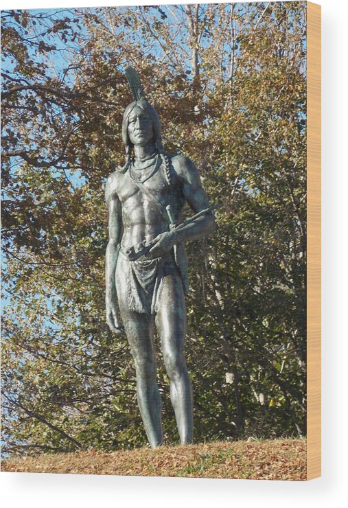 Chief Massasoit Wood Print featuring the photograph Chief Massasoit by Catherine Gagne