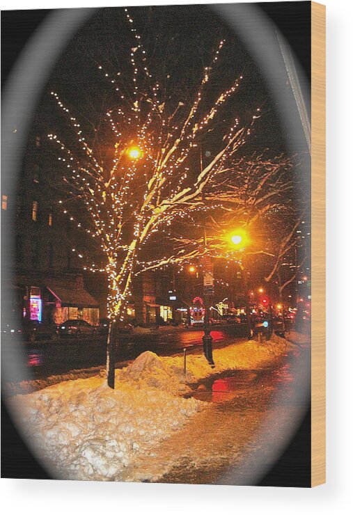 Christmas Wood Print featuring the photograph Christmas Night by Felix Zapata