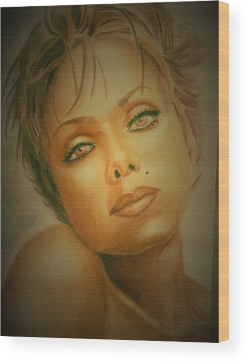 Black Art Wood Print featuring the digital art Colored Girl Mood by Donald C-Note Hooker