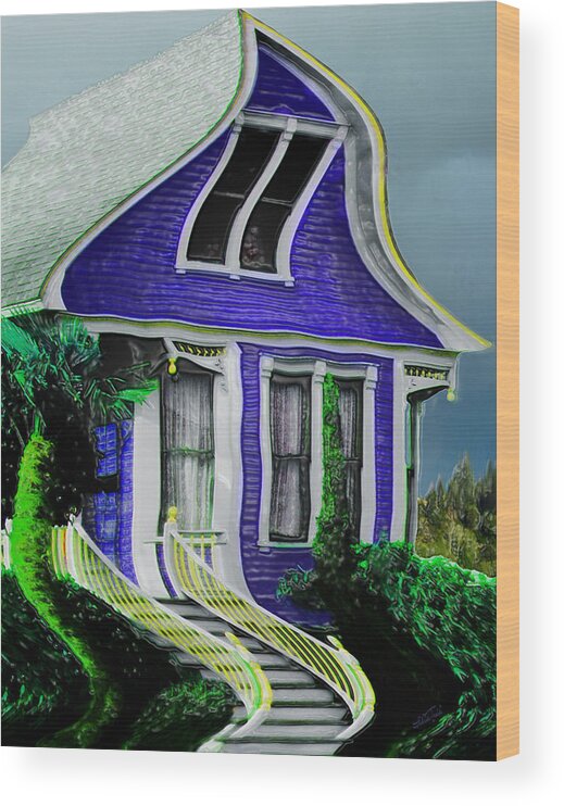 Adria Trail Wood Print featuring the photograph Curvy House by Adria Trail